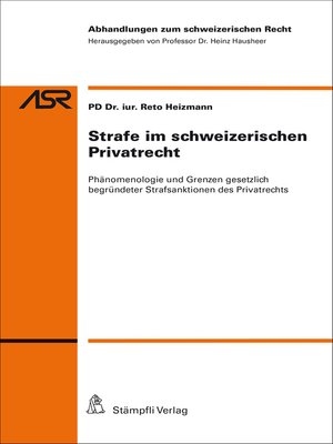cover image of Strafe im schweizerischen Privatrecht